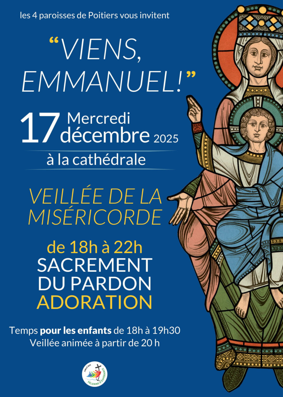 veillée de la miséricore confession Poitiers noël 2025.