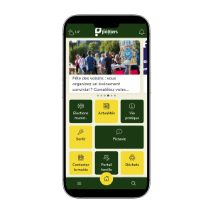 Page d'accueil application Poitiers ma ville