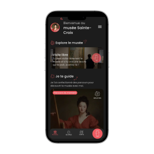 Page application "Musée Sainte-Croix", page d'introduction