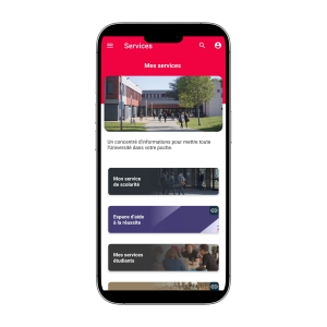 Page d'accueil application UnivPoitiers